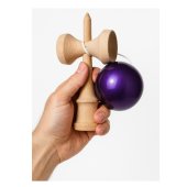 Kendama profesionala din lemn de fag 18 cm, vopsea lucioasa, Metalic Violet – perfecta pentru trick-uri si antrenament avansat