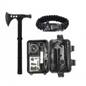 Kit de Supravietuire SKT, 14 piese, multifunctional, toporisca camping inclusa
