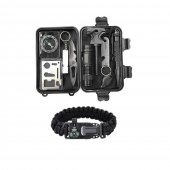 Kit supravietuire AKM 14 piese, multifunctional, camping/drumetii