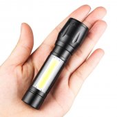 Lanterna de buzunar LED, incarcare USB, 3 faze iluminare
