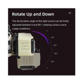 Lanterna frontala XH-815, 6 moduri iluminare, incarcare USB Type C, plastic ABS Gri