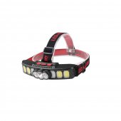 Lanterna profesionala pentru cap, 6 moduri iluminare, incarcare USB, IPX4, plastic ABS