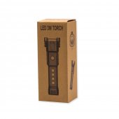 Lanterna tactica LED, incarcare USB, 5 faze iluminare, Cutter si Spargator geam incorporat