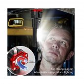 Lanterna tactica LED, incarcare USB, 5 faze iluminare, Cutter si Spargator geam incorporat