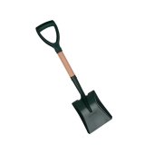 Lopata auto pentru zapada din metal, 68 cm, Maner din lemn si prindere tip D, Verde