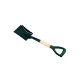 Lopata auto pentru zapada din metal, 68 cm, Maner din lemn si prindere tip D, Verde
