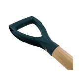 Lopata auto pentru zapada din metal, 68 cm, Maner din lemn si prindere tip D, Verde