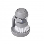 Perie de vase cu dispenser detergent incorporat PVC, Gri