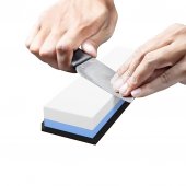 Piatra profesionala pentru ascutit cutite, granulatii 1000/6000, suport cauciuc anti-alunecare