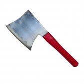 Satar macelar pentru spart oase, otel carbon, 1 Kg, maner cauciucat Rosu