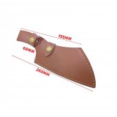 Satar profesional bucatar, Full Tang, 422 g, lama forjata, otel carbon, husa inclusa