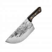 Satar profesional bucatar, Full Tang, 436 g, lama forjata, otel carbon, 58HRC