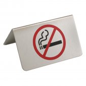 Semn metalic pentru masa Fumatul interzis, 8x5 cm