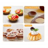Set 12 forme tip cosulet pentru prajituri, otel inoxidabil