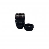 Set 2 Cani termos sub forma de obiectiv foto, 400 ml, negre