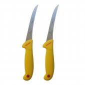 Set 2 cutite profesionale pentru transat, lama curbata, otel inoxidabil, GRM2-Gold, 28 cm
