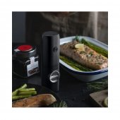 Set 2 Rasnite electrice pentru sare, piper, condimente, Grad macinare reglabil, Iluminare LED, incarcare USB