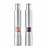 Set 2 Rasnite One Press Touch, pentru Sare si Piper, Otel inoxidabil