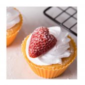 Set 24 forme rotunde din silicon pentru Savarine, Tarte, Briose, Prajituri 35x70 mm, Multicolore