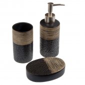 Set 3 accesorii baie din ceramica Coffe