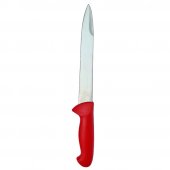 Set 3 Cutite profesionale pentru macelarie, injunghiat, filetat, dezosat, otel inoxidabil, maner Rosu