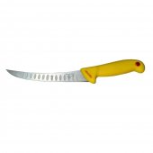 Set 3 Cutite profesionale pentru macelarie, dezosat, filetat, injunghiat, otel inoxidabil, maner plastic ABS Galben