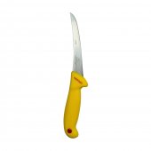Set 3 Cutite profesionale pentru macelarie, dezosat, filetat, injunghiat, otel inoxidabil, maner plastic ABS Galben