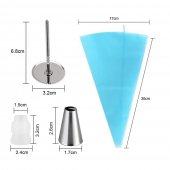 Set 30 piese pentru decorarea produselor de patiserie/torturilor, Otel inoxidabil, Argintiu