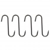 Set 4 Carlige Profesionale macelarie, 23cm, Ø10 mm, inox, tip S