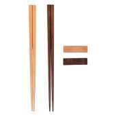 Set 4 perechi chopsticks premium, cu suport, lemn, 25cm