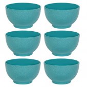 Set 6 Boluri ceramice pentru supa/ciorba, 650 ml, Ceramic Petrol