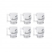 Set 6 Halbe din sticla Skull, 500 ml