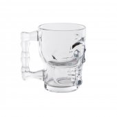 Set 6 Halbe din sticla Skull, 500 ml