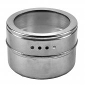 Set 6 recipiente metalice cu magnet pentru condimente 4x6 cm