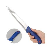 Set Fierastrau profesional macelarie pentru taiat oase + 2 panze rezerva + Cutit Sacrificat, lama dublu tais, Otel Inoxidabil