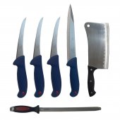 Set macelarie Nordic C5 format din 3 Cutite profesionale pentru dezosat, Cutit injunghiat, Masat si Satar