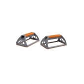 Set Manere Fitness pentru Flotari Push-up Bars, max 100 Kg, Negru-Portocaliu