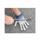 Set profesional macelar 7 piese, Cutite dezosat, filetat, injunghiat, Satar 800 g, Manusa anti taiere XL si Carlige Ø10 mm