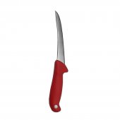 Set Profesional macelar format din 3 Cutite pentru dezosat Rosu, Satar, Manusa anti taiere XL, si Ascutitor manual
