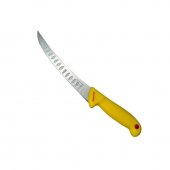 Set profesional macelarie 9 piese, Cutite dezosat, Cutite filetat, Satar, ascutitor manual si manusa anti taiere XL, Gold