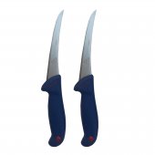 Set profesional macelarie format din 2 Cutite pentru dezosat lama curbata 13 cm si Masat magnetizat 20 cm