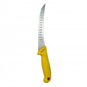 Set profesional macelarie format din Satar 800g, Cutit filetat lama 20 cm cu alveole si masat