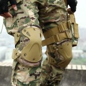 Set Protectie Genunchiere si Cotiere Army, verde militar deschis, marime universala