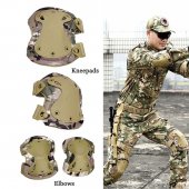 Set Protectie Genunchiere si Cotiere Army, verde militar deschis, marime universala