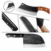 Set satare profesionale Bucatar, Satar universal & Satar sarbesc, otel carbon, lama forjata