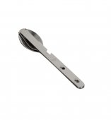 Set tacamuri camping, otel inoxidabil, furculita, lingura, cutit, 16 cm
