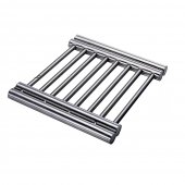 Suport cromat extensibil pentu oale 22x27 cm, argintiu, dreptunghiular