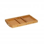 Tava de Servire pat din Bambus 50x30x22 cm, Maro