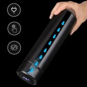 Termos Smart, Inox, Display LED, Afisare temperatura, 500 ml, 6×22 cm, Negru