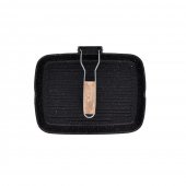 Tigaie grill cu maner detasabil, aluminiu, 35X25X4.5 cm